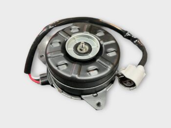 Detailed shot of the original dual-pin waterproof electrical socket on replacement fan motor available on Partex