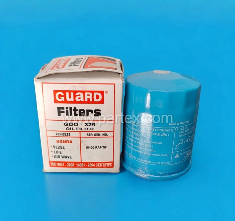 Guard Oil Filter GDO329 for Honda Vezel, Life, and Air-Wave, available on Partex.