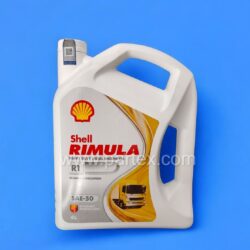 Shell Rimula R1 SAE-50 4L motor oil for heavy-duty engine protection, available on Partex.