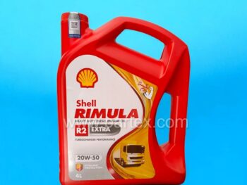 Shell Rimula R2 20W-50 4L multi-grade oil for diesel engines, available on Partex.