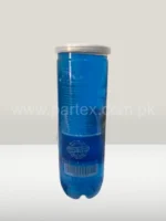 Rear view of Rebirth blue coolant bottle showing mixing instructions and safety details on Partex